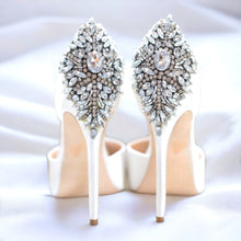 Load image into Gallery viewer, Wedding Shoes,  Dramatic Navette Rhinestone Bridal Shoes Applique Patches