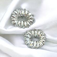 Load image into Gallery viewer, Wedding shoes, Oval Sparkly Rhinestone Bridal Shoe Decorative Clips