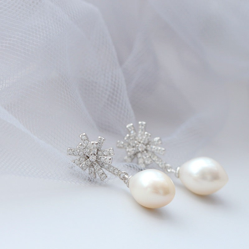 Earrings bridal wedding pearl crystal Earrings south africa online